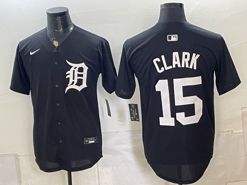 Men Detroit Tigers #15 Clark black Nike 2026 MLB Jersey 08011->detroit tigers->MLB Jersey
